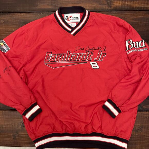 Vintage Chase Authentics Dale Earnhardt Jr Pullover Windbreaker Jacket - Picture 1 of 12